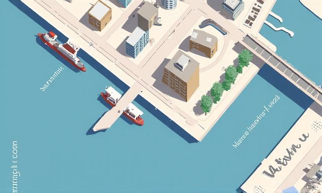 Kort over Nordhav Travels kontor i Aarhus Havn